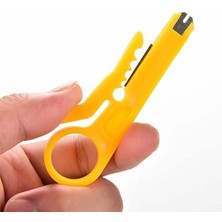 Misda Store Soyma Aparatı Mini Tel Kesici Sıyırma Sıkma Zımba Aracı Düz Uçlu Pense Bıçak Kesici Onarım El Aracı RJ45 Cat5 Ağ Telefon Kablosu