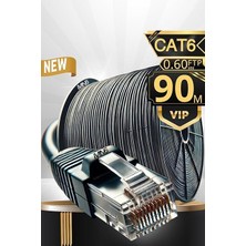 Misda Store M108XF Internet Kablosu 90 Metre/ftp 0,60MM/CAT6 Iki Kat Korumalı/internet Bağlantı Kablosu 90 Metre/iç Dış Mekan/ıso 9001 ve 2012 Certified High Pro Cable (Metre 90) (Ölçü, Metre,90)