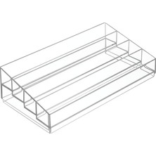 Misda Store Tiered Cosmetics & Oje Düzenleyici, The Clarity Collection, 33 x 16,5 Cm, 8,8 Cm, Şeffaf
