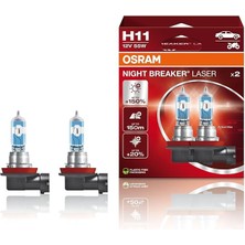 Misda Store H11%150 Fazla Işık Night Breaker Laser 12V