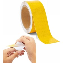 Misda Store Sarı Tüvtürk Onaylı Reflektör Fosforlu Şerit Bant Petekli Reflektif Bant 5cm x 1m KRCNM216