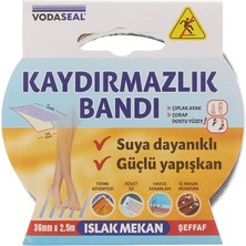 Misda Store Islak Mekan Kaydırmazlık Bandı, 36MMX2.5, Şeffaf