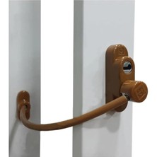 Misda Store Penkid Çelik Halatlı Kablolu Pvc Pencere Emniyet Çocuk Güvenlik Kilidi 3 Adet (Kahverengi)