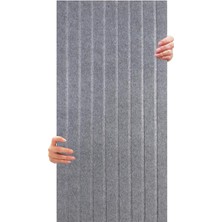 Misda Store Akustik ve Dekoratif Lambiri Desenli Keçe Panel 45X90 cm / 2 Adet / 0,81 M² Gri