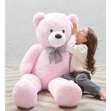 Misda Store cm Papyonlu Peluş Ayı-Dev Boy-Sevgiliye Özel Hediye - Yerli (Pembe)