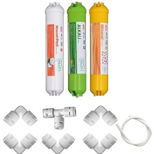 Misda Store Post Karbon - Alkali - Mineral 3'lü Su Arıtma Filtresi (Tüm Cihazlarla Uyumludur)