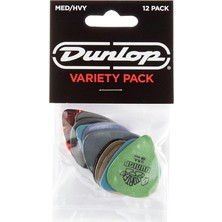 Misda Store Dunlop PVP102 Çeşitli Medium/ağır Gitar Seçme Oyuncu Paketi (12'li Paket)