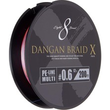 Misda Store Craft Dangan x Braid Ip Dbx8 Pe 0.6/0.06MM/12LB/5.44KG/200 Metre Multi