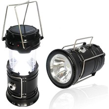Misda Store Kamp Lambası, Solar Kamp Fener, El Feneri, El Lambası, Çadır Lambası, USB Ile Şarj Edilebilir, Dış Mekan, Yürüyüş, Acil Durum, Kamp Feneri, Taşınabilir Şarj Cihazı (Siyah)