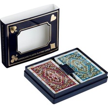 Misda Store Plastik Iskambil Oyun Kartı Su Geçirmez Çift Deste Sert Kapalı Kutu Içerisinde Biriç Oyun Kağıdı