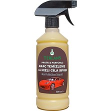 Misda Store Araç Temizleyici Parlatıcı Hızlı Cila | Boyalı Alan & Plastik Aksam | Parfümlü | 500 ml Sprey + Mikrofiber Bez