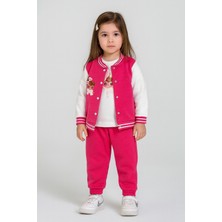 Chicsy Baby Kız Bebek Nakışlı 3’lü Mevsimlik Takım