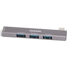 Ronanna Dark Dk Ac USB34C 4 Port USB Hub Usb-C 1xusb -A3.0 3xusb-A2.0