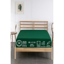 Ronanna %100 Pamuklu Tek Ki̇şi̇li̇k Premi̇um Penye Çarşaf-Yeşil