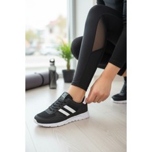 Enoch Kadın Üçlü Yan Şerit Detaylı ve Bağcıklı Spor Ayakkabı