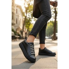 Enoch Kadın Mikro Taş Işlemeli Dil Detaylı ve Kalın Tabanlı Spor Ayakkabı