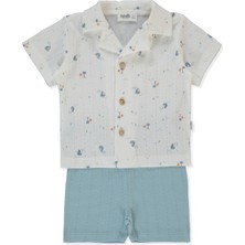 Bebetto Ajurlu Şortlu Pijama Takımı 2li (Sweet Pyjamas/26) Petrol Yeşil