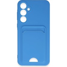Ronanna Newface Samsung Galaxy A35 5g Kılıf Kelvin Kartvizitli Silikon - Mavi