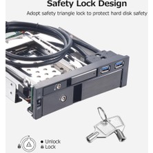 Ronanna Oem 5,25" Dahili Çift Yuvalı Sabit Disk Kutusu 2,5+3,5 Inç Sata Hdd-Ssd Muhafaza Aletsiz Tasarım