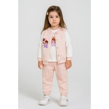 Chicsy Baby Kız Bebek Nakışlı 3’lü Mevsimlik Takım