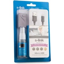Ronanna S-Link SLX-375 Temizleme Sprey+Micro Fiber Micro USB Kablo 3 In 1 Set