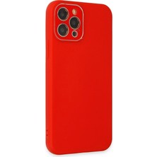 Ronanna Newface Iphone 12 Pro Max Kılıf Lansman Glass Kapak - Kırmızı