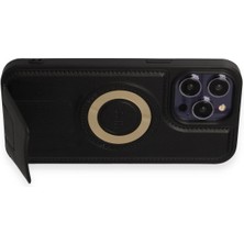 Ronanna Newface Iphone 14 Pro Kılıf Merkür Magneticsafe Standlı Kapak - Siyah