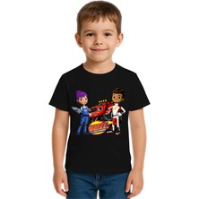 Sedirli Unisex Blaze Baskılı Çocuk Tişört Pamuklu Penye Kumaş