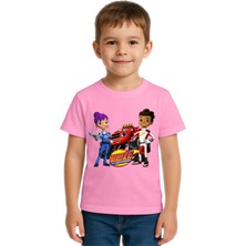 Sedirli Unisex Blaze Baskılı Çocuk Tişört Pamuklu Penye Kumaş