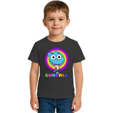 Sedirli Unisex Gumball Baskılı Çocuk Tişört Pamuklu Penye Kumaş