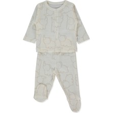 Bebetto Ribana Patikli Pijama Takımı 2li (Happy Anımal) Bej
