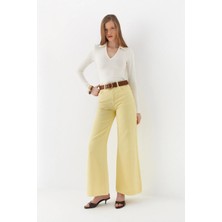 Select By Markaliste Wide Leg Pantolon Sarı