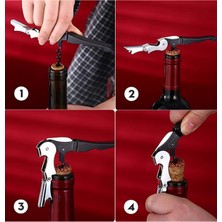 Mucit Home Profesyonel Tirbüşon Pratik Sağlam Garson Tip Açacak Kesici Tirbuşon