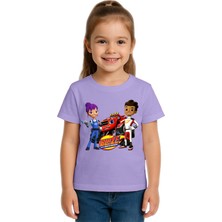 Sedirli Unisex Blaze Baskılı Çocuk Tişört Pamuklu Penye Kumaş