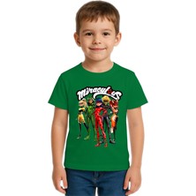 Sedirli Unisex Ladybug Baskılı Çocuk Tişört Pamuklu Penye Kumaş