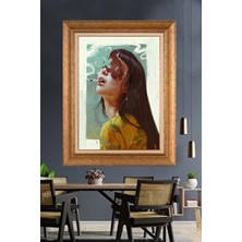 Giyense Altın Varaklı Çerçeveli Paspartulu Tablo SD333