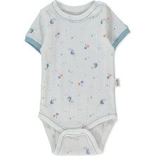 Bebetto Ajurlu Kısa Kollu Body Ay (Palm In The Sea) Petrol Yeşil