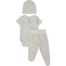 Bebetto Ribana Body Set 3lü (Happy Anımal) Bej