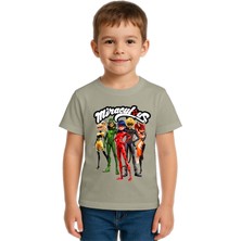 Sedirli Unisex Ladybug Baskılı Çocuk Tişört Pamuklu Penye Kumaş