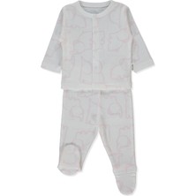 Bebetto Ribana Patikli Pijama Takımı 2li (Happy Anımal) Pembe