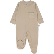 Bebetto Organik Raporlu Interlok Patikli Tulum (Organıc Be Nature) Bej