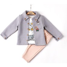 Kidex’s Baby Hırkalı Içi Pamuklu Takım Alt Üst Üçlü Takım