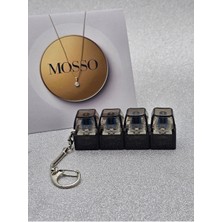 Mosso Steel Çelik Anahtarlık Mekanik Klavye Görünüm 4 Tuşlu Rgb Işıklı Siyah Renk