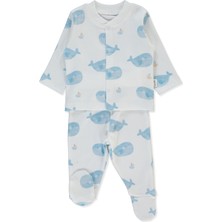 Bebetto Interlok Patikli Pijama Takımı 2li (Saıl Away) Ekru