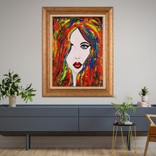 Giyense Altın Varaklı Çerçeveli Paspartulu Tablo SD1309