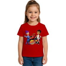 Sedirli Unisex Blaze Baskılı Çocuk Tişört Pamuklu Penye Kumaş