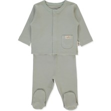 Bebetto Organik Raporlu Interlok Patikli Pijama Takımı 2li (Organıc Be Nature) Mint