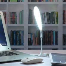 By Nevser® USB Girişli 14 Ledli 3 Kademeli Dokunmatik Masa/kitap Okuma Lambası Ledi Beyaz