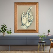 Giyense Altın Varaklı Çerçeveli Paspartulu Tablo SD1167