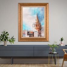 Giyense Altın Varaklı Çerçeveli Paspartulu Tablo SD1237